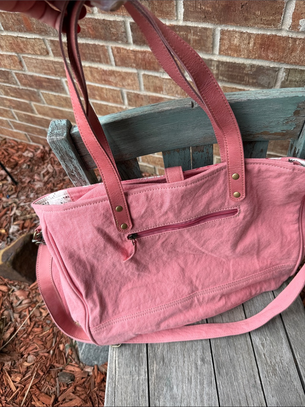 Myra Bag Isadora Romantic Pink & Red Floral Foliage Small Weekender Bag - Picture 9 of 15